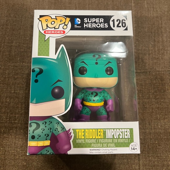 NWT Riddler Imposter #126 DC Super Heroes Funko POP! Rare & Vaulted Figure - Picture 4 of 7